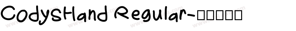 CodysHand Regular字体转换